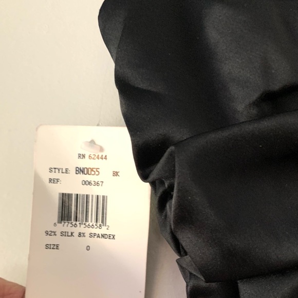 New with Tags Nicole Miller Black Silk Stretch Formal Long Dress Prom, Wedding 0 - Picture 5 of 13
